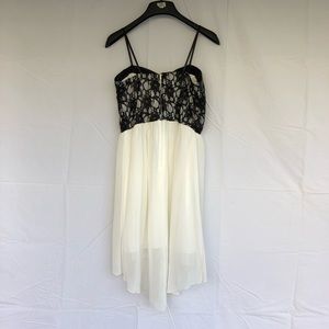 Strapless casual high low dress